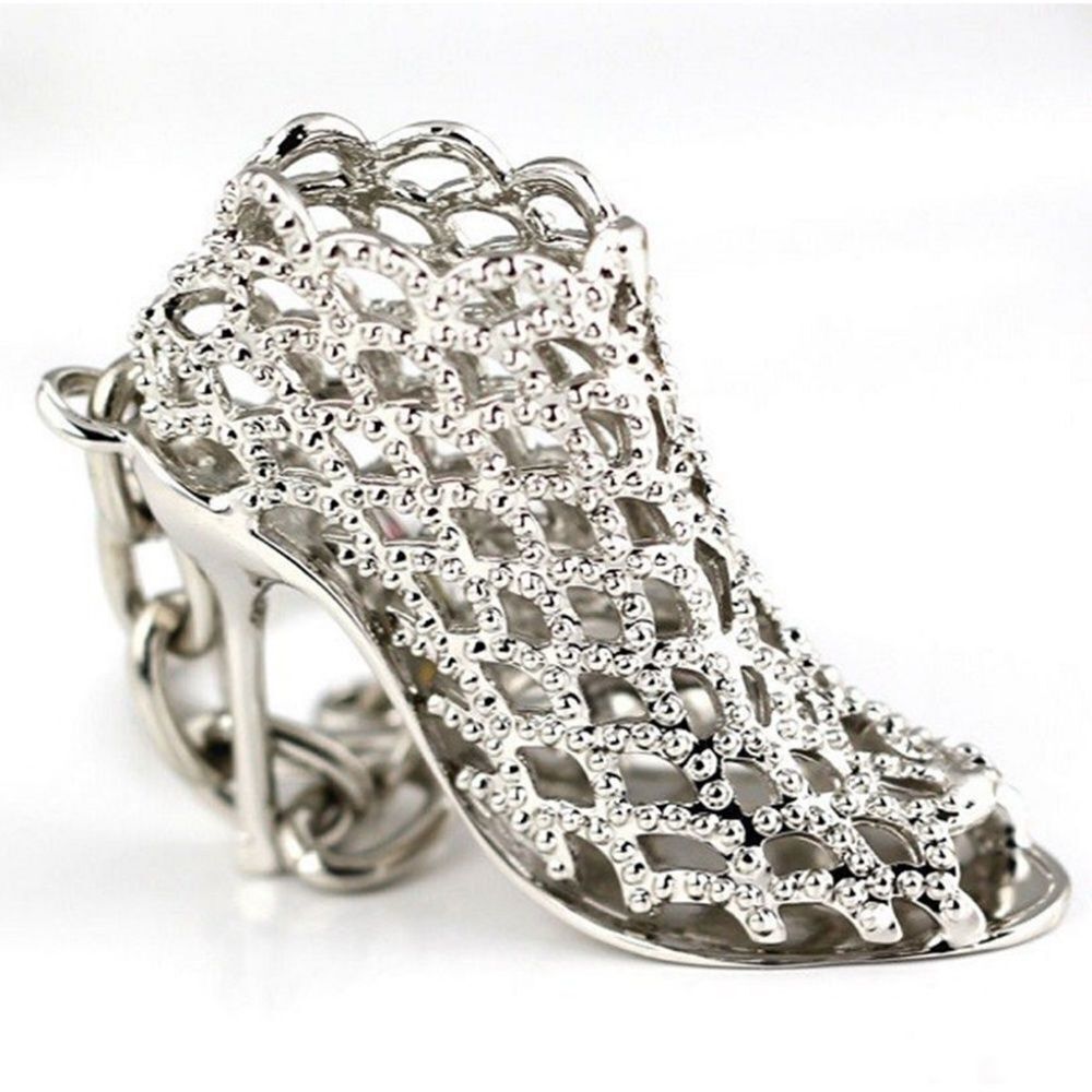 Keychain Silver Mesh High Heel - Picture 2 of 3